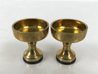 Japanese Buddhist Altar Fitting Brass Rice Offering Cups Butsugu 2pcs Gold BA969-OT - Buddhist-chidorivintage.com