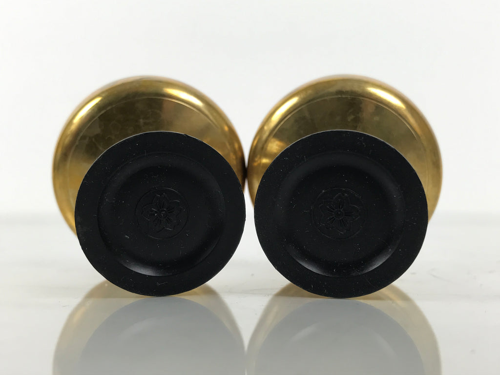 Japanese Buddhist Altar Fitting Brass Rice Offering Cups Butsugu 2pcs Gold BA969-OT - Buddhist-chidorivintage.com