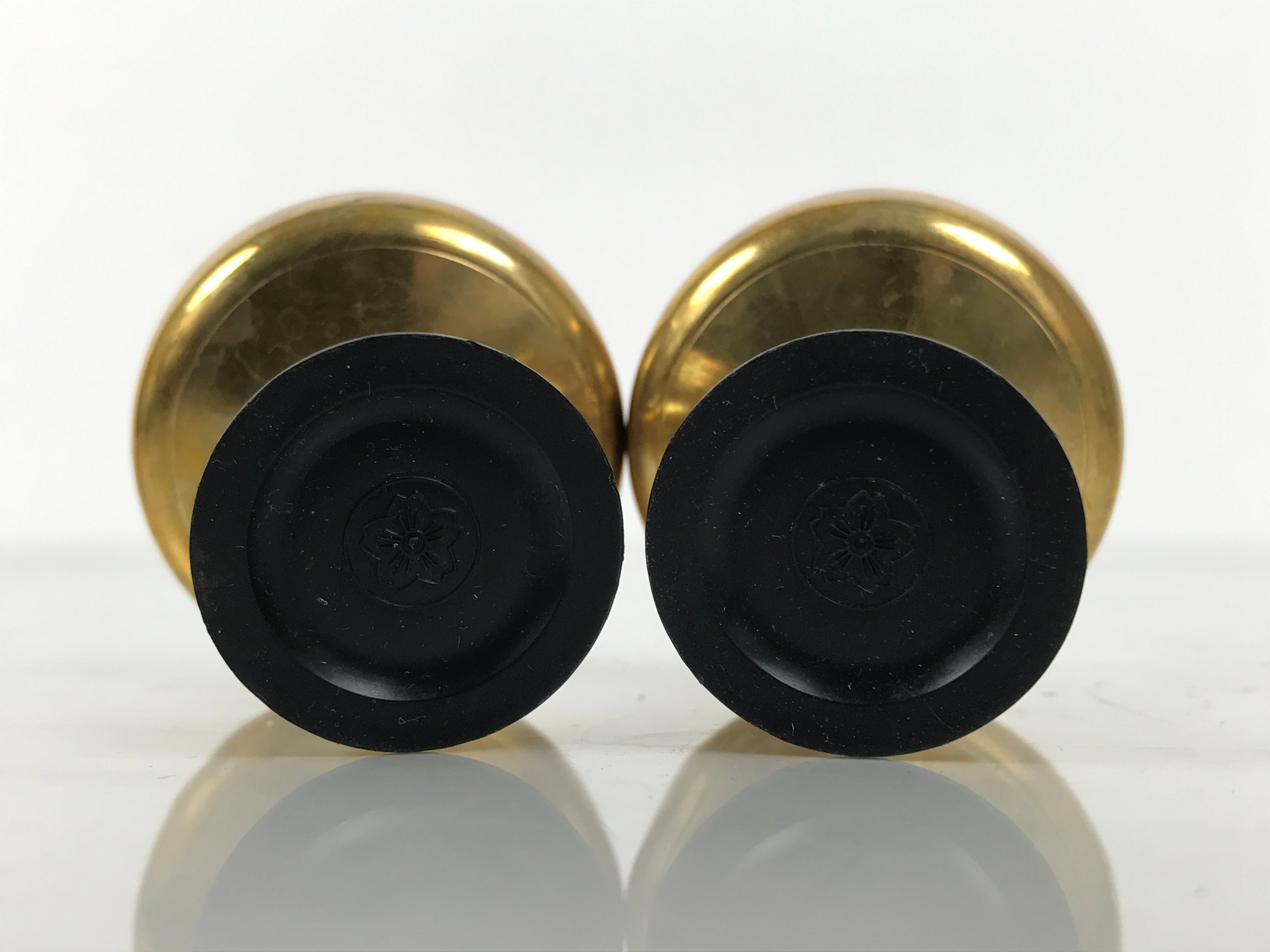 Japanese Buddhist Altar Fitting Brass Rice Offering Cups Butsugu 2pcs Gold BA969-OT - Buddhist-chidorivintage.com