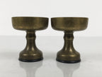 Japanese Buddhist Altar Fitting Brass Rice Offering Cups Butsugu 2pcs Gold BA970-OT - Buddhist-chidorivintage.com