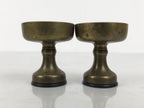 Japanese Buddhist Altar Fitting Brass Rice Offering Cups Butsugu 2pcs Gold BA970-OT - Buddhist-chidorivintage.com
