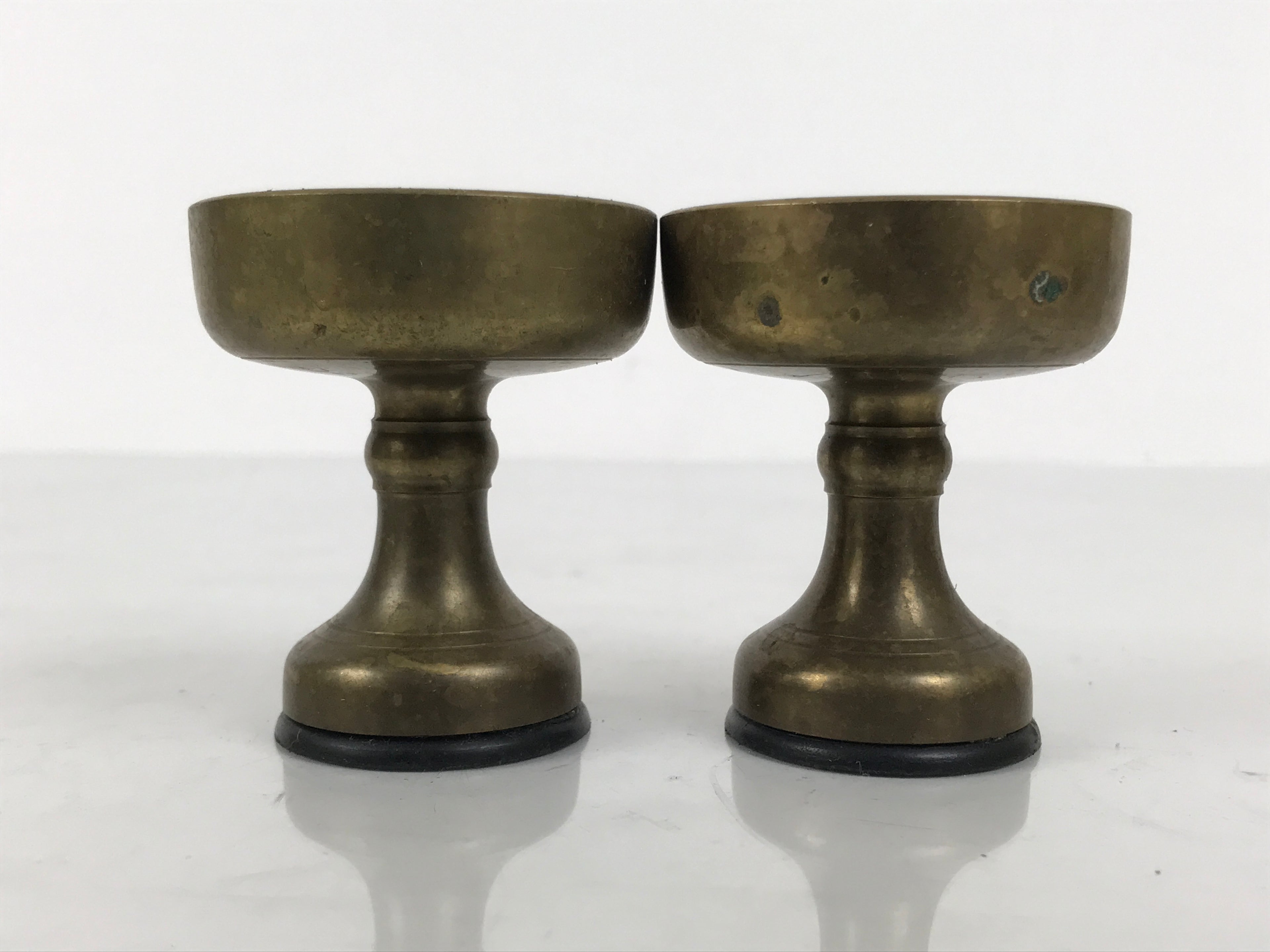 Japanese Buddhist Altar Fitting Brass Rice Offering Cups Butsugu 2pcs Gold BA970-OT - Buddhist-chidorivintage.com
