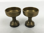 Japanese Buddhist Altar Fitting Brass Rice Offering Cups Butsugu 2pcs Gold BA970-OT - Buddhist-chidorivintage.com