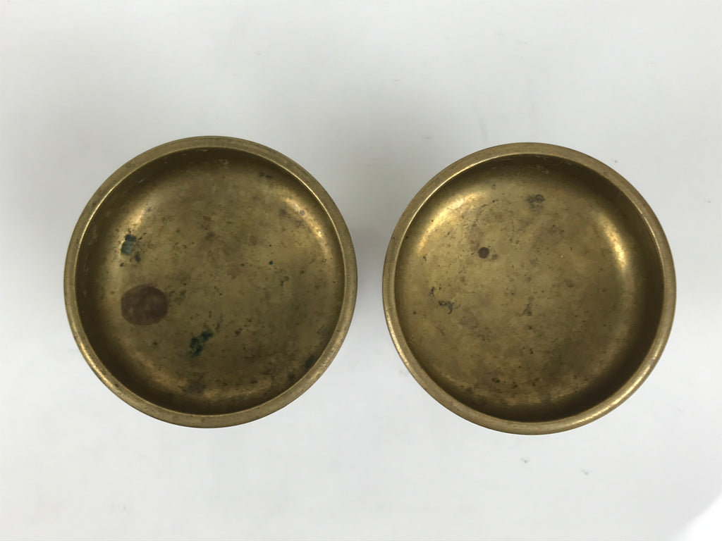 Japanese Buddhist Altar Fitting Brass Rice Offering Cups Butsugu 2pcs Gold BA970-OT - Buddhist-chidorivintage.com