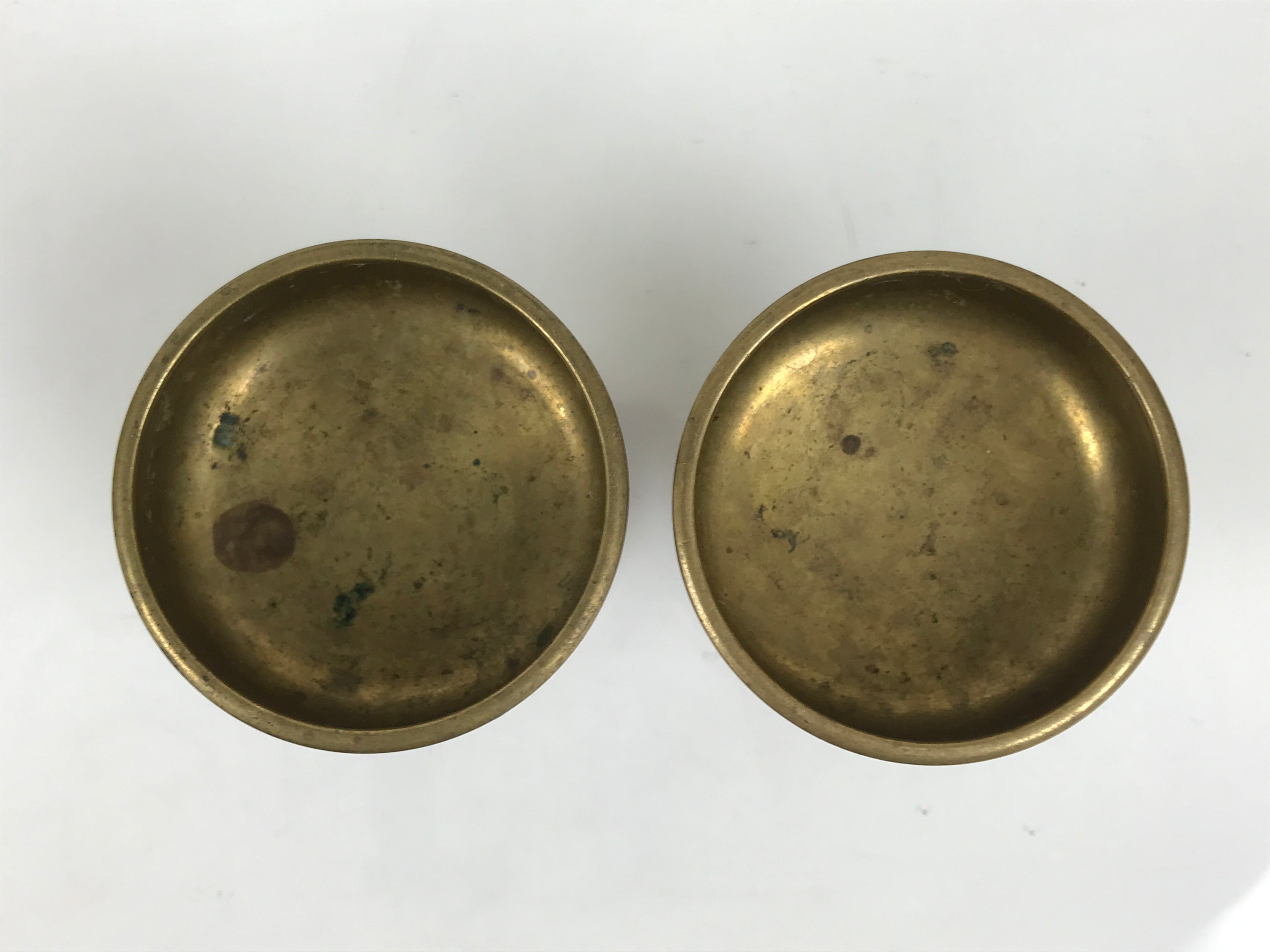 Japanese Buddhist Altar Fitting Brass Rice Offering Cups Butsugu 2pcs Gold BA970-OT - Buddhist-chidorivintage.com