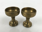 Japanese Buddhist Altar Fitting Brass Rice Offering Cups Butsugu 2pcs Gold BA971-OT - Buddhist-chidorivintage.com