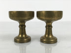 Japanese Buddhist Altar Fitting Brass Rice Offering Cups Butsugu 2pcs Gold BA971-OT - Buddhist-chidorivintage.com