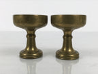 Japanese Buddhist Altar Fitting Brass Rice Offering Cups Butsugu 2pcs Gold BA971-OT - Buddhist-chidorivintage.com