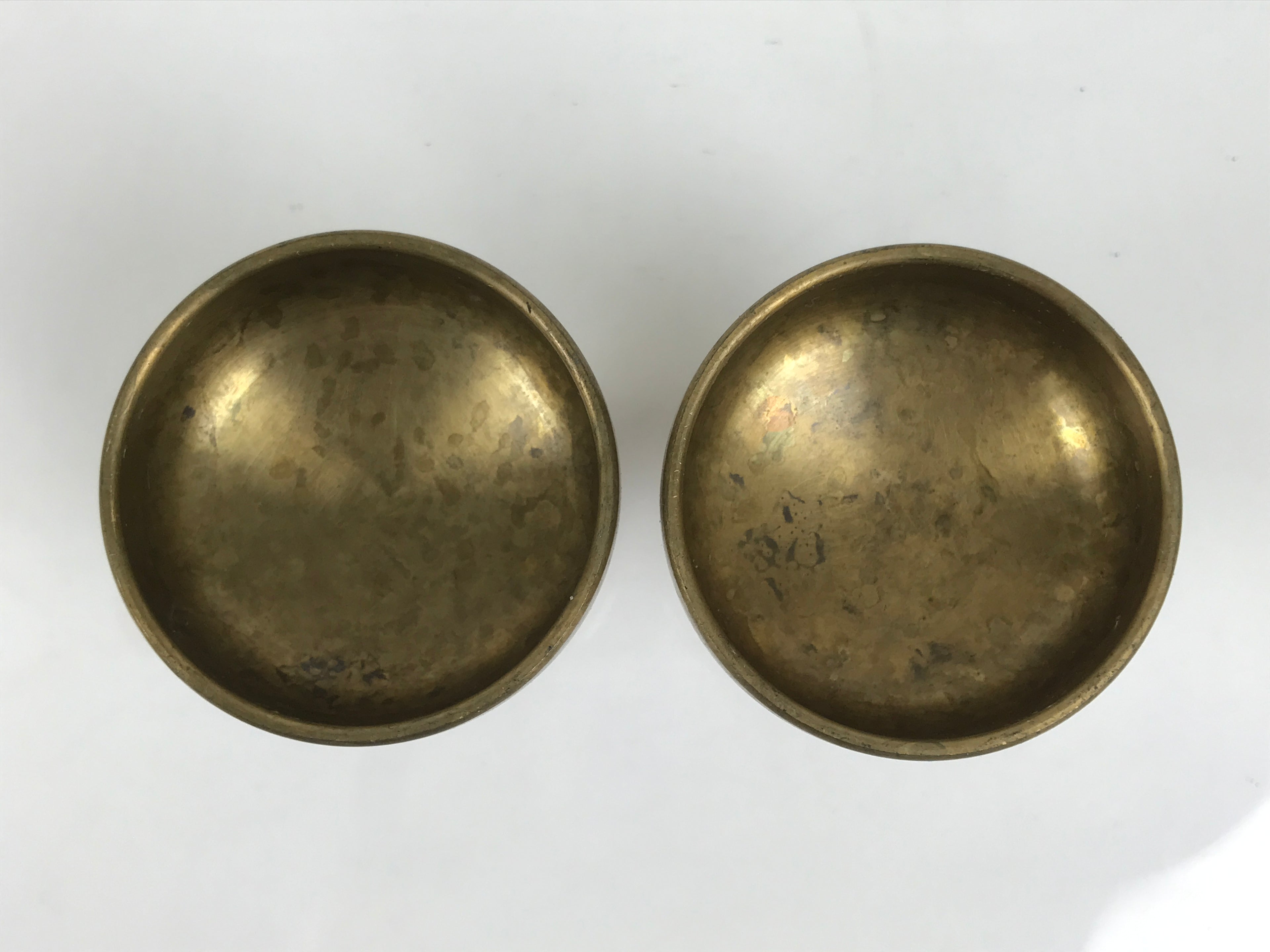 Japanese Buddhist Altar Fitting Brass Rice Offering Cups Butsugu 2pcs Gold BA971-OT - Buddhist-chidorivintage.com