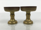 Japanese Buddhist Altar Fitting Brass Rice Offering Cups Butsugu 2pcs Gold BA972-OT - Buddhist-chidorivintage.com