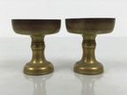Japanese Buddhist Altar Fitting Brass Rice Offering Cups Butsugu 2pcs Gold BA972-OT - Buddhist-chidorivintage.com