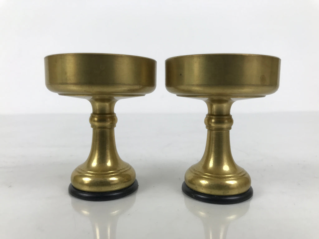 Japanese Buddhist Altar Fitting Brass Rice Offering Cups Butsugu 2pcs Gold BA973-OT - Buddhist-chidorivintage.com
