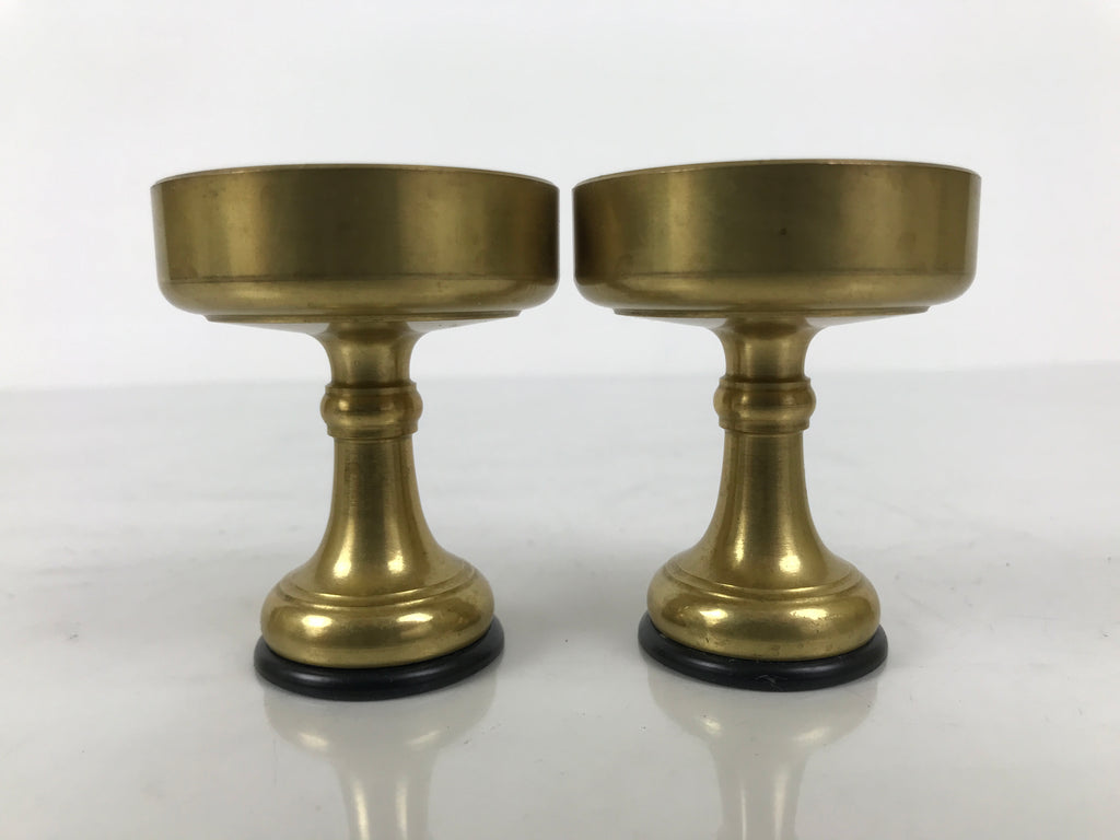 Japanese Buddhist Altar Fitting Brass Rice Offering Cups Butsugu 2pcs Gold BA973-OT - Buddhist-chidorivintage.com