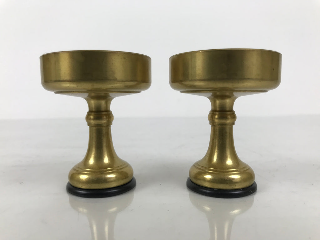 Japanese Buddhist Altar Fitting Brass Rice Offering Cups Butsugu 2pcs Gold BA973-OT - Buddhist-chidorivintage.com