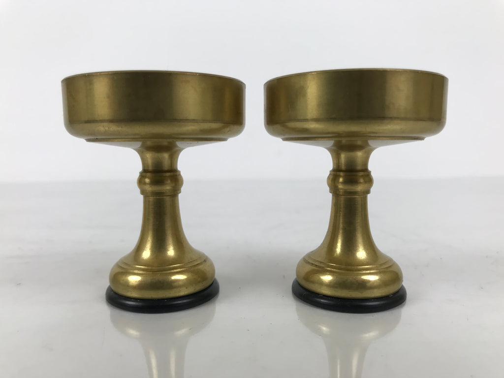 Japanese Buddhist Altar Fitting Brass Rice Offering Cups Butsugu 2pcs Gold BA973-OT - Buddhist-chidorivintage.com