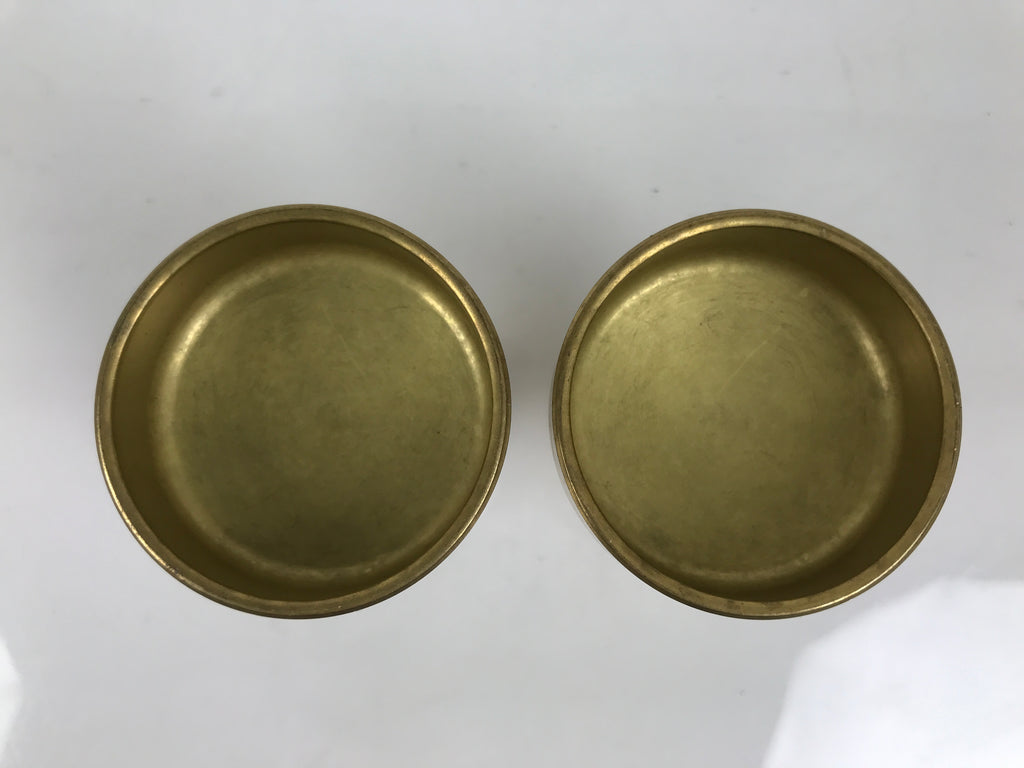 Japanese Buddhist Altar Fitting Brass Rice Offering Cups Butsugu 2pcs Gold BA973-OT - Buddhist-chidorivintage.com