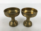 Japanese Buddhist Altar Fitting Brass Rice Offering Cups Butsugu 2pcs Gold BA974-OT - Buddhist-chidorivintage.com