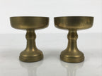 Japanese Buddhist Altar Fitting Brass Rice Offering Cups Butsugu 2pcs Gold BA974-OT - Buddhist-chidorivintage.com