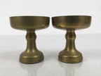 Japanese Buddhist Altar Fitting Brass Rice Offering Cups Butsugu 2pcs Gold BA974-OT - Buddhist-chidorivintage.com
