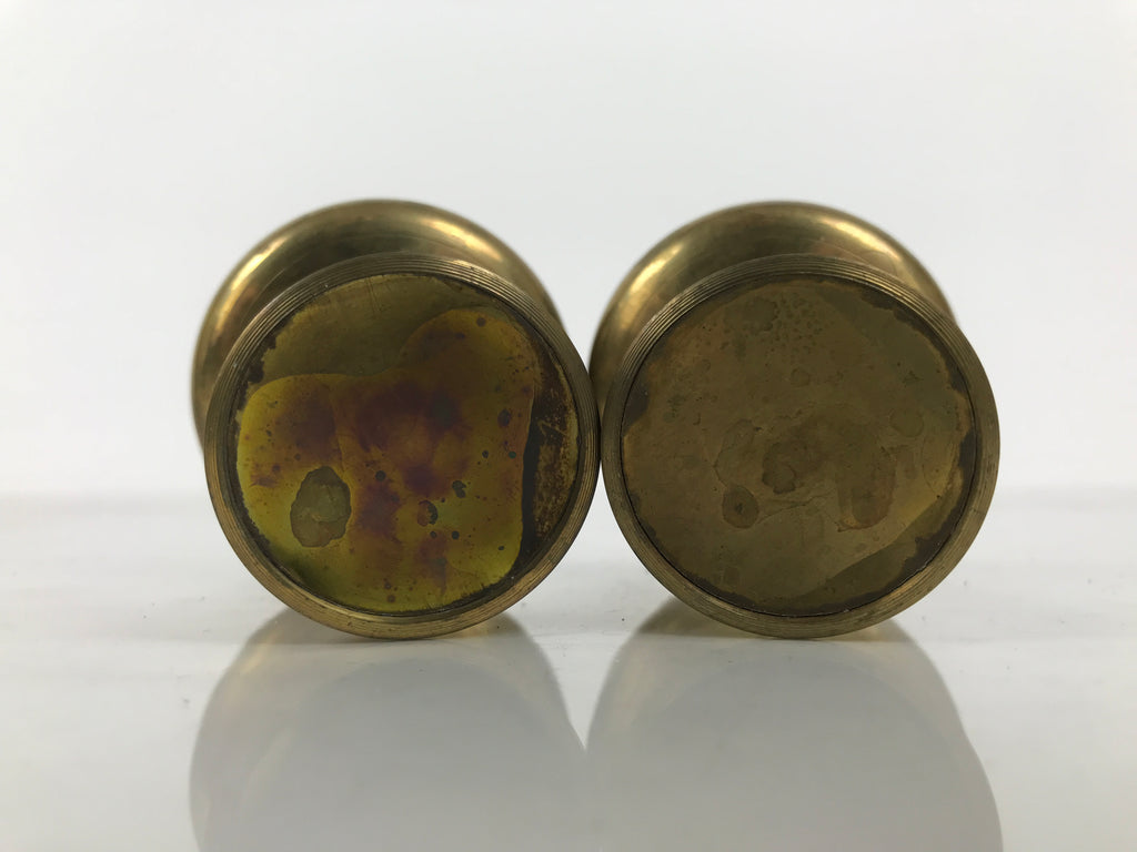 Japanese Buddhist Altar Fitting Brass Rice Offering Cups Butsugu 2pcs Gold BA974-OT - Buddhist-chidorivintage.com