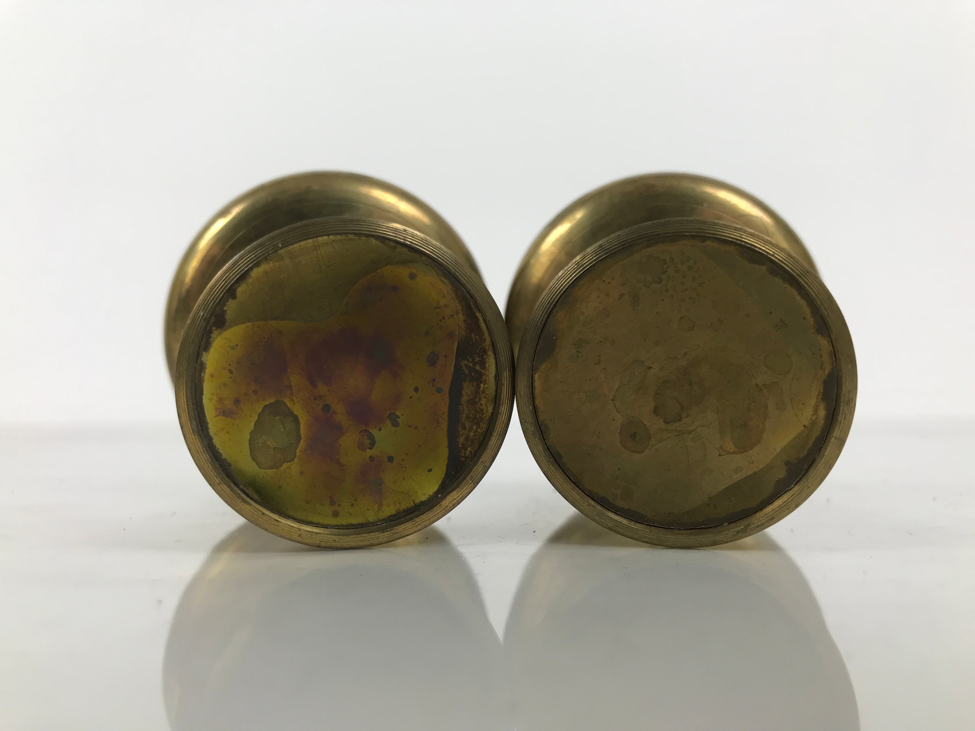 Japanese Buddhist Altar Fitting Brass Rice Offering Cups Butsugu 2pcs Gold BA974-OT - Buddhist-chidorivintage.com