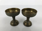 Japanese Buddhist Altar Fitting Brass Rice Offering Cups Butsugu 2pcs Gold BA975-OT - Buddhist-chidorivintage.com