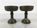 Japanese Buddhist Altar Fitting Brass Rice Offering Cups Butsugu 2pcs Gold BA975-OT - Buddhist-chidorivintage.com