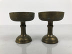 Japanese Buddhist Altar Fitting Brass Rice Offering Cups Butsugu 2pcs Gold BA975-OT - Buddhist-chidorivintage.com