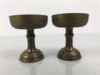 Japanese Buddhist Altar Fitting Brass Rice Offering Cups Butsugu 2pcs Gold BA975-OT - Buddhist-chidorivintage.com