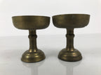 Japanese Buddhist Altar Fitting Brass Rice Offering Cups Butsugu 2pcs Gold BA975-OT - Buddhist-chidorivintage.com