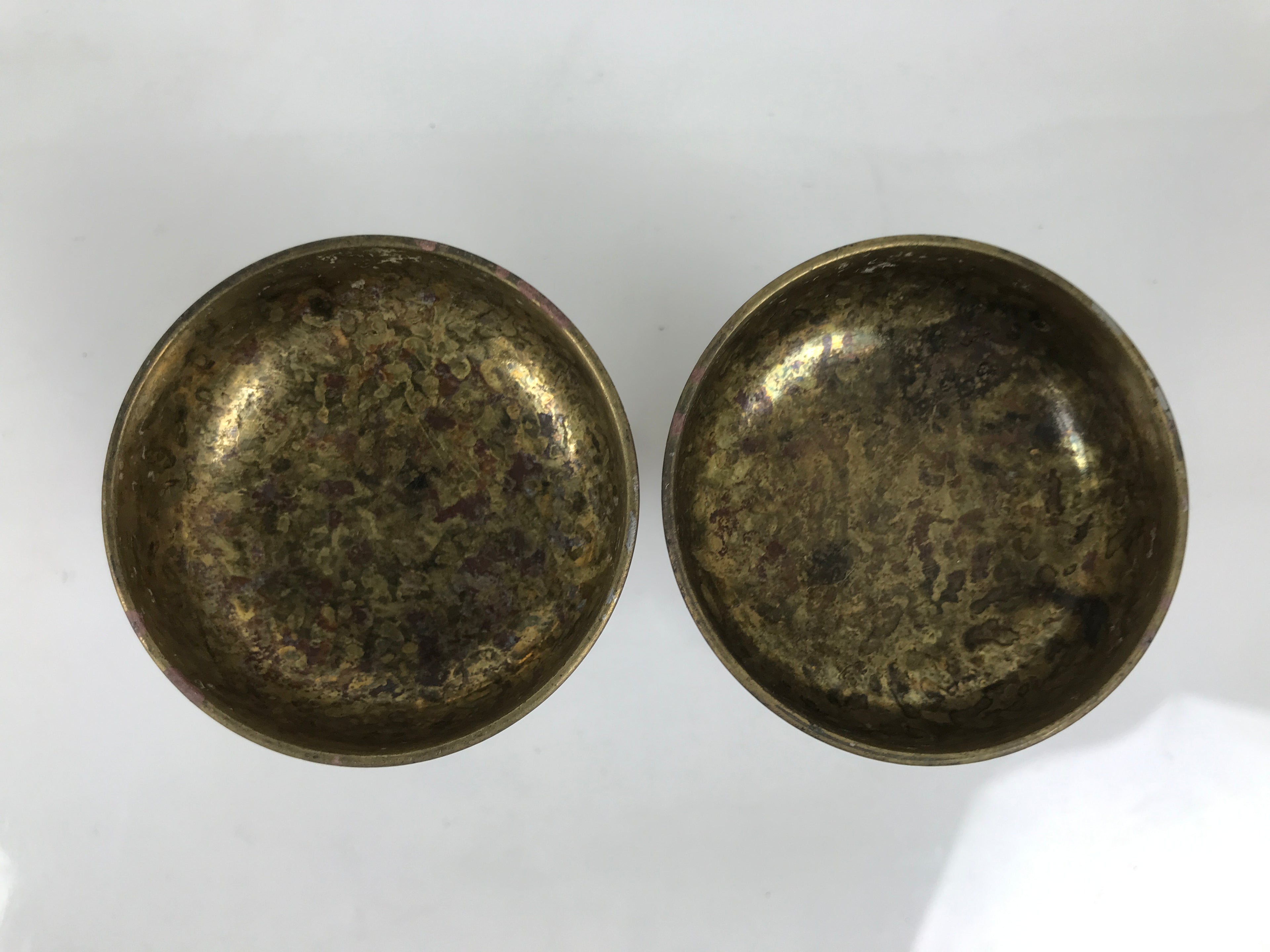 Japanese Buddhist Altar Fitting Brass Rice Offering Cups Butsugu 2pcs Gold BA975-OT - Buddhist-chidorivintage.com