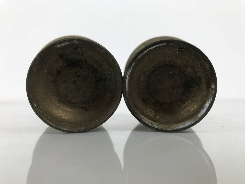 Japanese Buddhist Altar Fitting Brass Rice Offering Cups Butsugu 2pcs Gold BA975-OT - Buddhist-chidorivintage.com