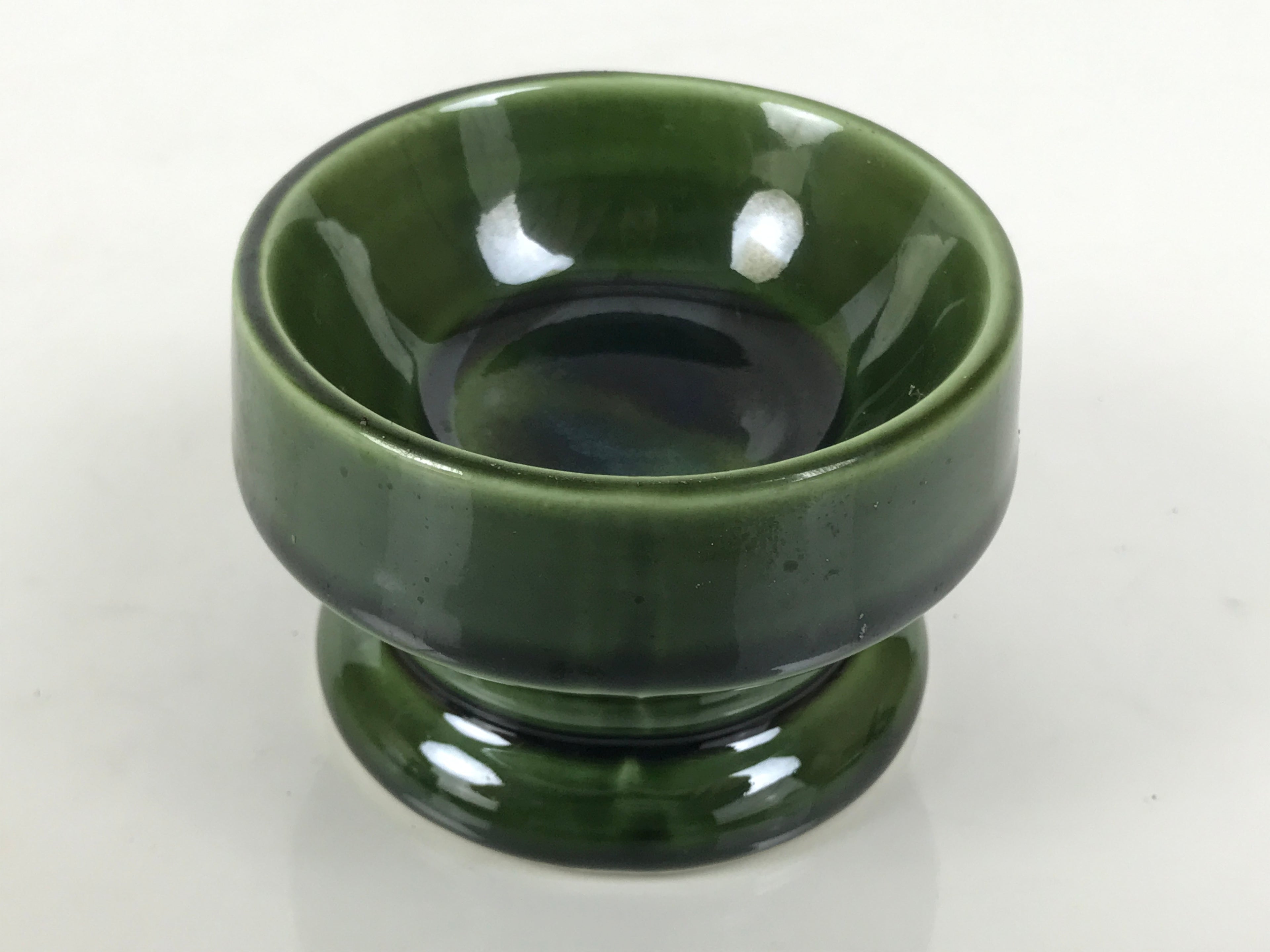 Japanese Buddhist Altar Fitting Porcelain Candle Stand Vtg Shokudai Green BA977-OT - Buddhist-chidorivintage.com