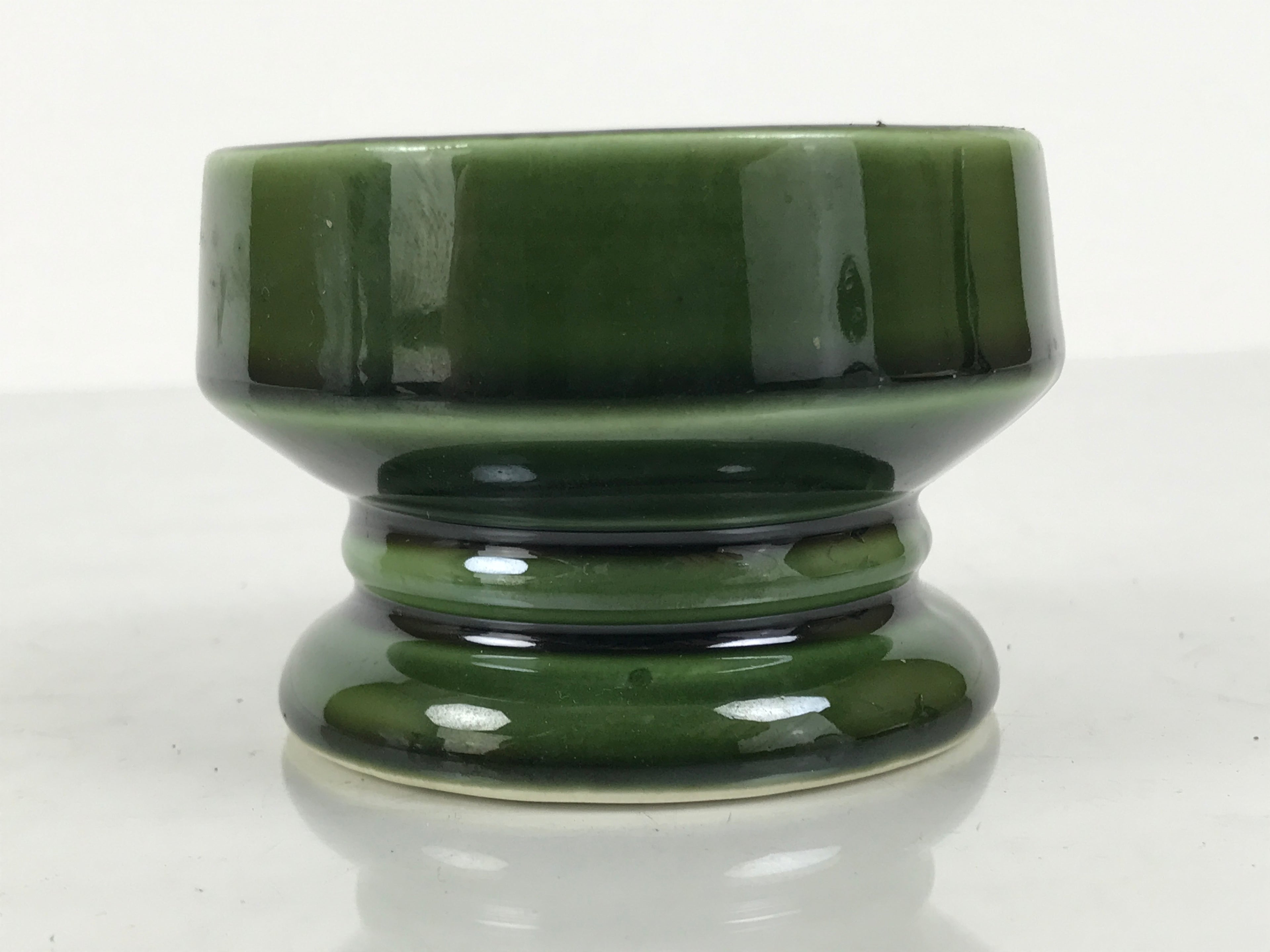 Japanese Buddhist Altar Fitting Porcelain Candle Stand Vtg Shokudai Green BA977-OT - Buddhist-chidorivintage.com