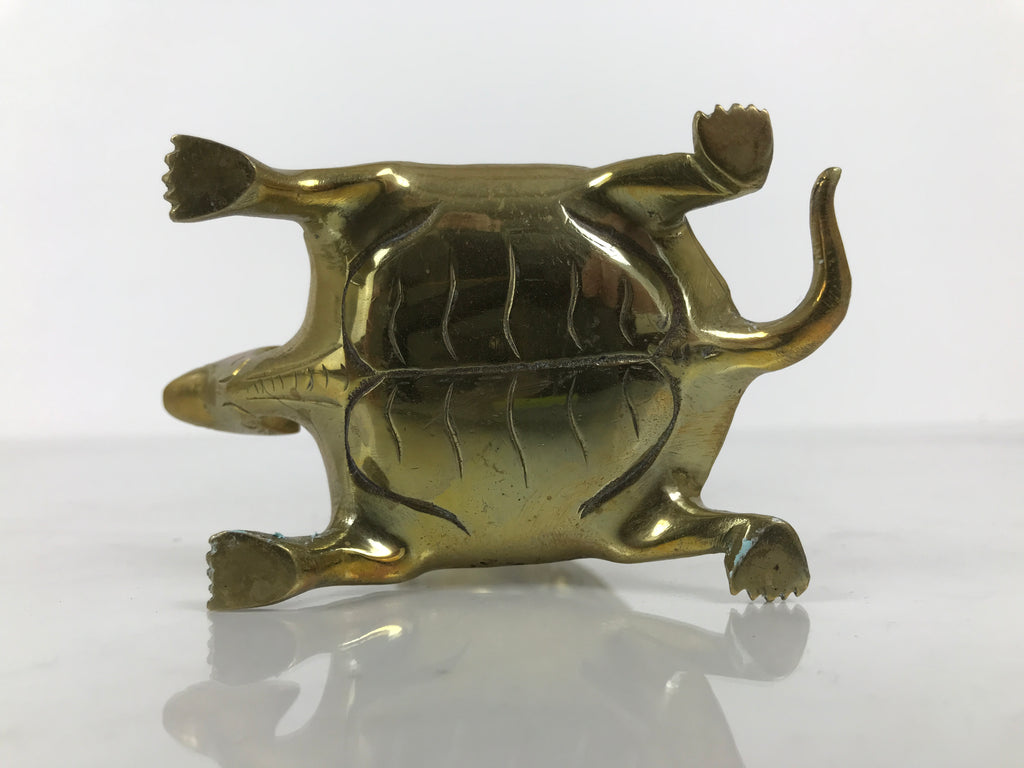 Japanese Buddhist Altar Fitting Brass Candle Stand Vtg Crane Shokudai BA942-OT - Buddhist-chidorivintage.com