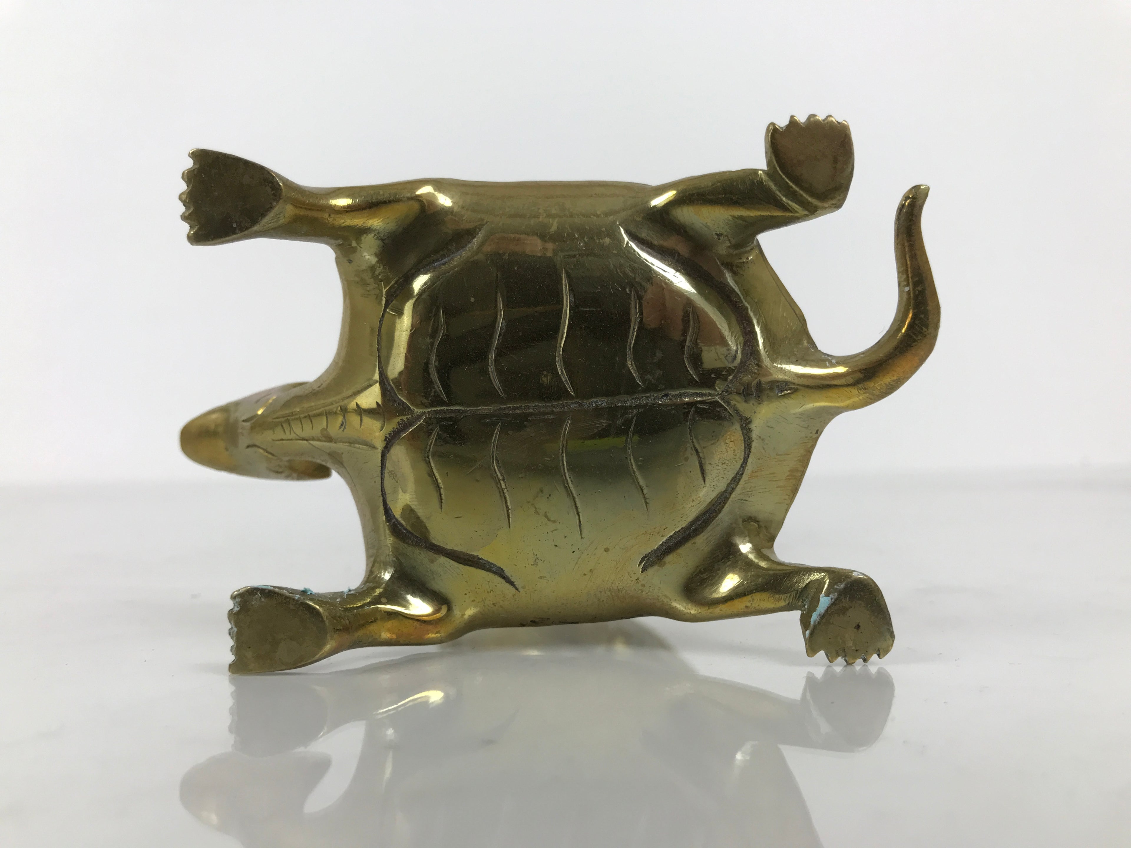 Japanese Buddhist Altar Fitting Brass Candle Stand Vtg Crane Shokudai BA942-OT - Buddhist-chidorivintage.com