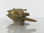 Japanese Buddhist Altar Fitting Brass Candle Stand Vtg Crane Shokudai BA942-OT - Buddhist-chidorivintage.com
