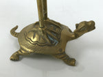 Japanese Buddhist Altar Fitting Brass Candle Stand Vtg Crane Shokudai BA942-OT - Buddhist-chidorivintage.com