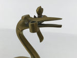 Japanese Buddhist Altar Fitting Brass Candle Stand Vtg Crane Shokudai BA942-OT - Buddhist-chidorivintage.com
