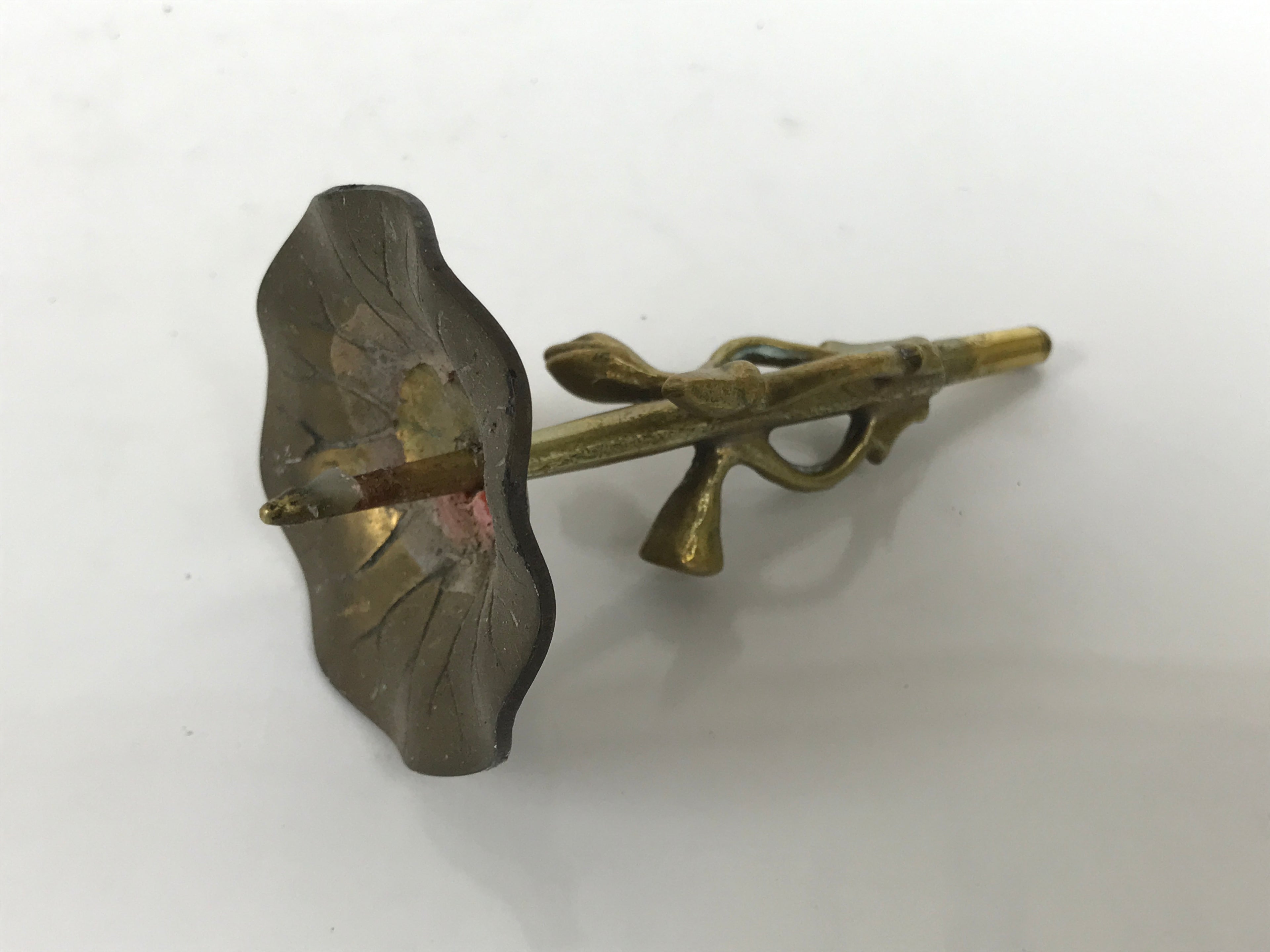 Japanese Buddhist Altar Fitting Brass Candle Stand Vtg Crane Shokudai BA942-OT - Buddhist-chidorivintage.com