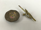 Japanese Buddhist Altar Fitting Brass Candle Stand Vtg Crane Shokudai BA942-OT - Buddhist-chidorivintage.com