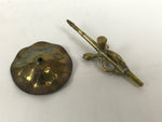 Japanese Buddhist Altar Fitting Brass Candle Stand Vtg Crane Shokudai BA942-OT - Buddhist-chidorivintage.com