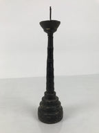 Japanese Buddhist Altar Fitting Lacquered Wood Candle Stand Vtg Shokudai BA941-OT - Buddhist-chidorivintage.com