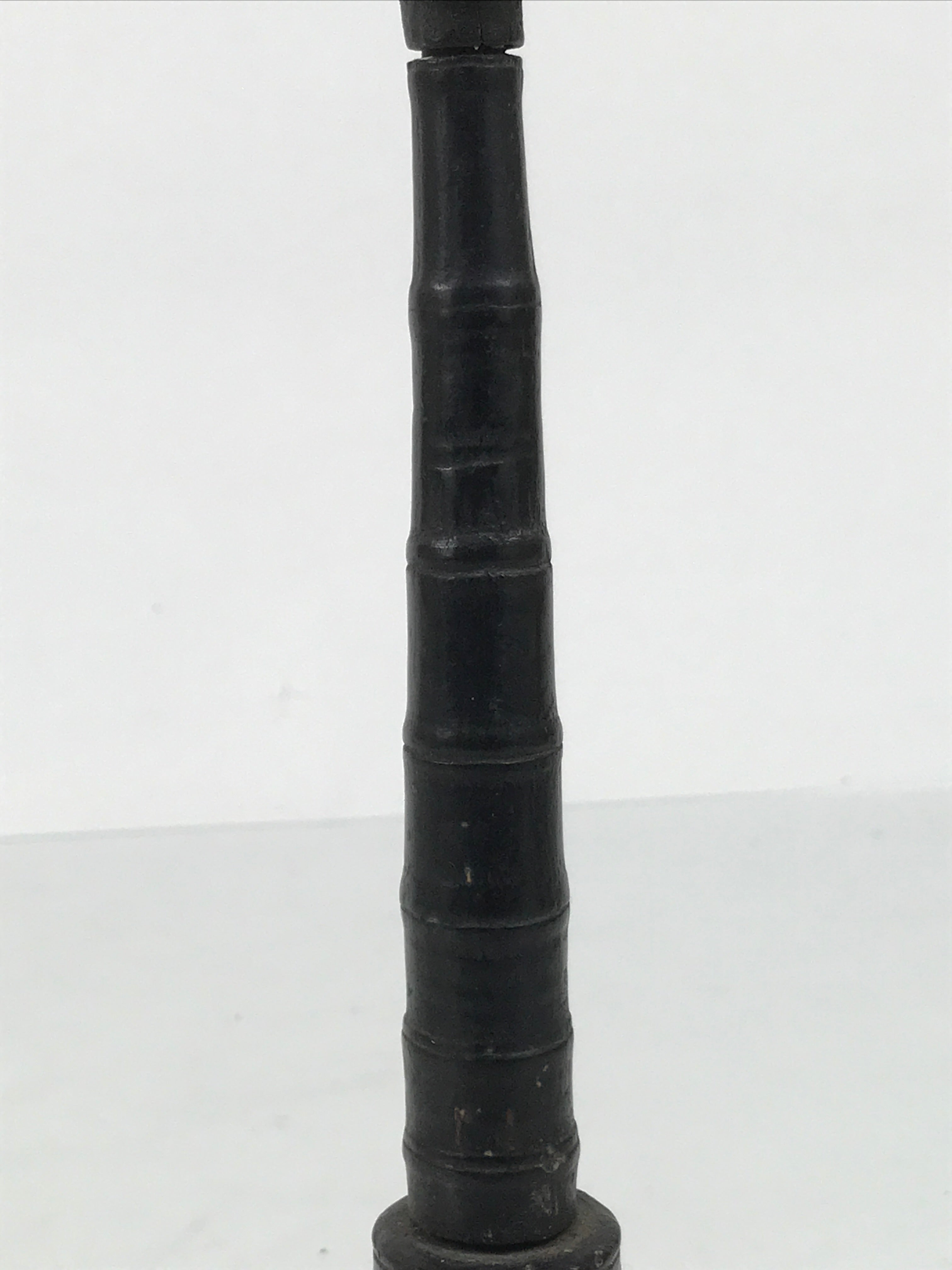 Japanese Buddhist Altar Fitting Lacquered Wood Candle Stand Vtg Shokudai BA941-OT - Buddhist-chidorivintage.com