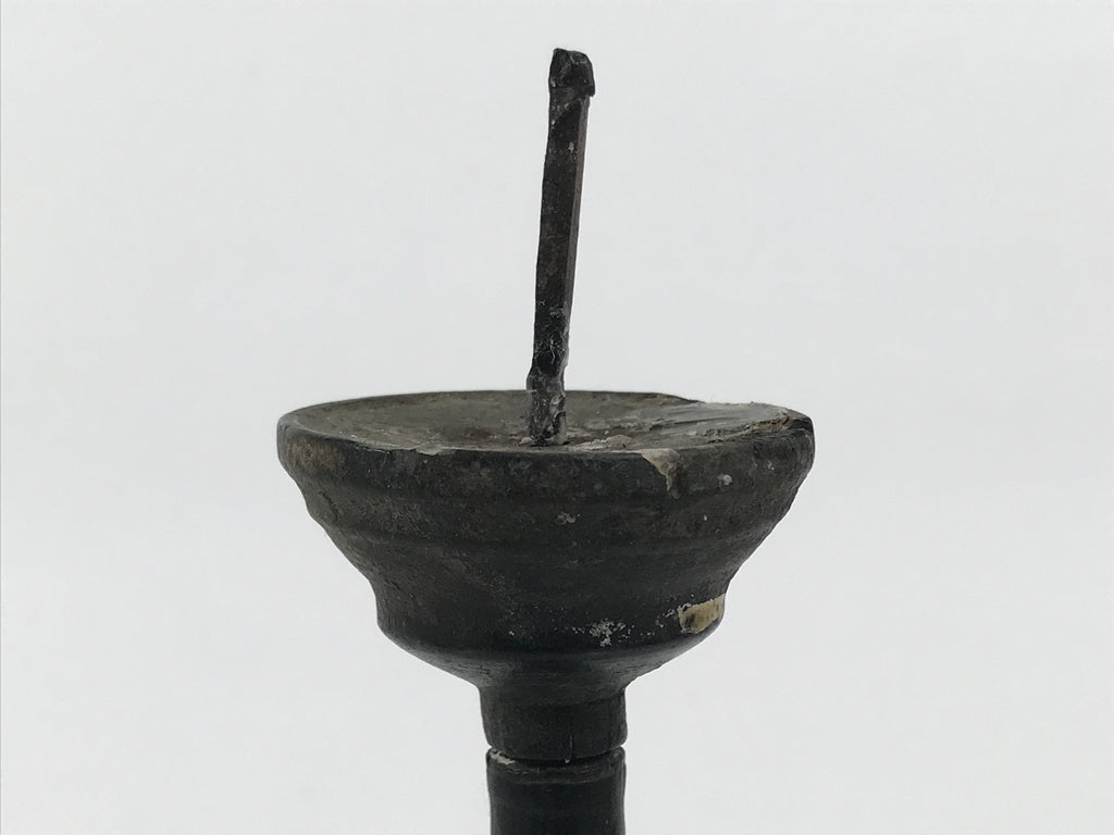 Japanese Buddhist Altar Fitting Lacquered Wood Candle Stand Vtg Shokudai BA941-OT - Buddhist-chidorivintage.com