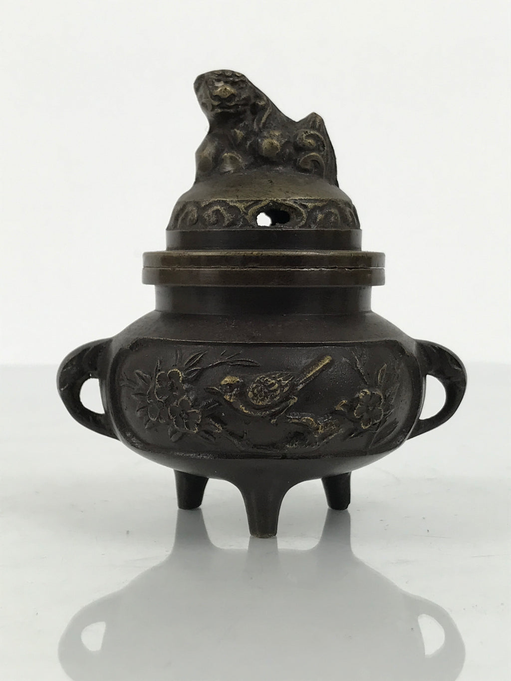 Japanese Buddhist Altar Fitting Bronze Incense Burner Vtg Koro Shishi Lion BA935-OT - Buddhist-chidorivintage.com