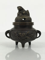 Japanese Buddhist Altar Fitting Bronze Incense Burner Vtg Koro Shishi Lion BA935-OT - Buddhist-chidorivintage.com