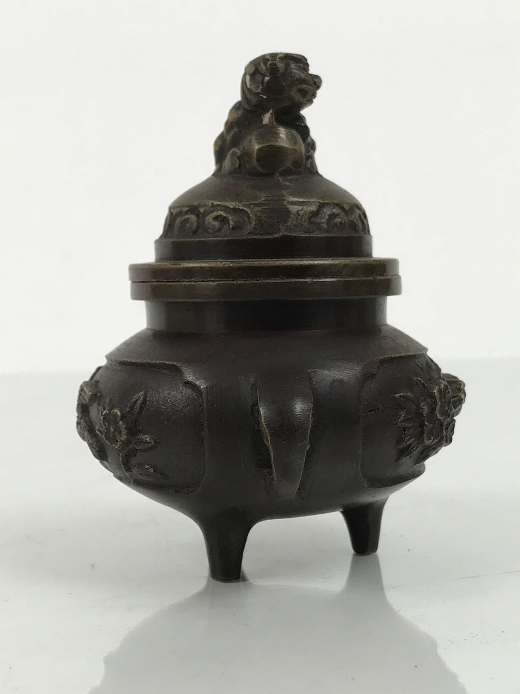 Japanese Buddhist Altar Fitting Bronze Incense Burner Vtg Koro Shishi Lion BA935-OT - Buddhist-chidorivintage.com