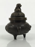 Japanese Buddhist Altar Fitting Bronze Incense Burner Vtg Koro Shishi Lion BA935-OT - Buddhist-chidorivintage.com