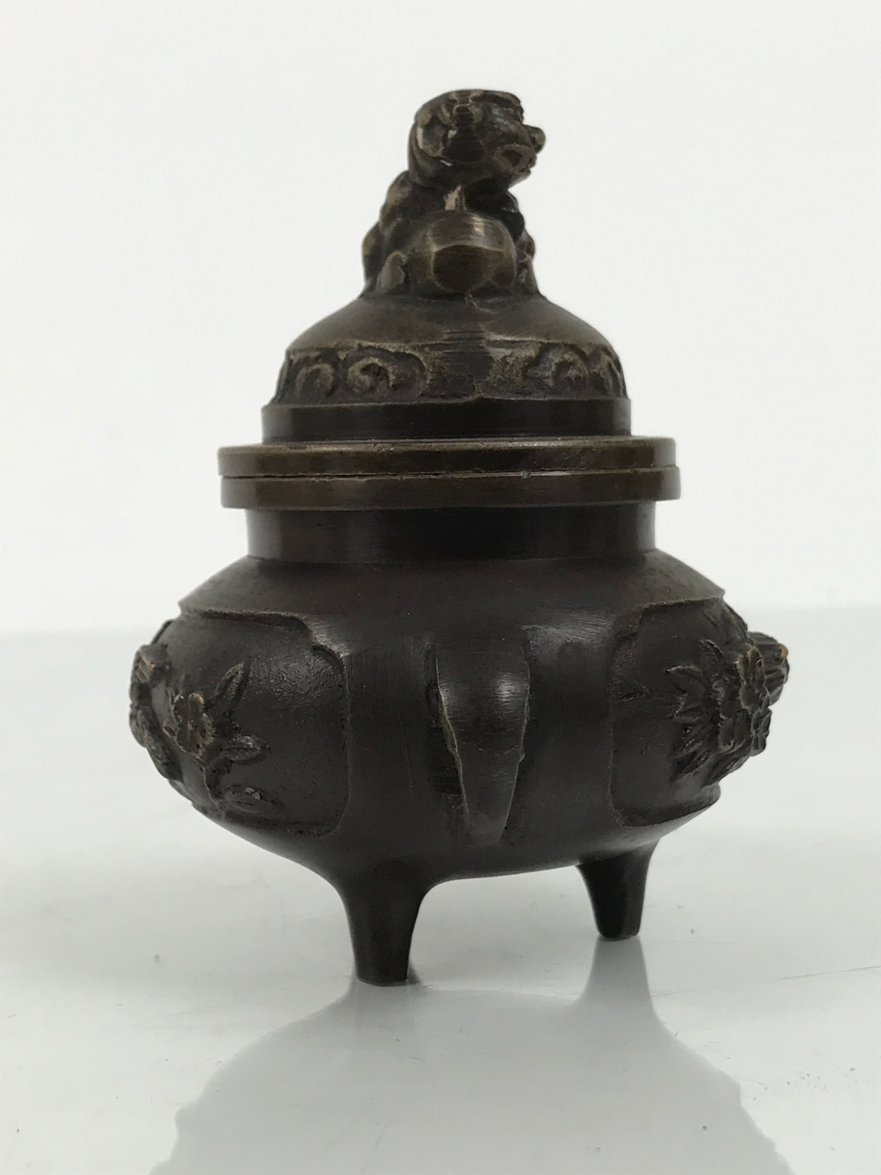 Japanese Buddhist Altar Fitting Bronze Incense Burner Vtg Koro Shishi Lion BA935-OT - Buddhist-chidorivintage.com